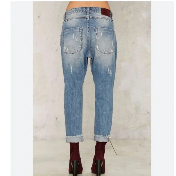 One Teaspoon Lonely Boys Distressed Jeans in Blue Buoy - Picture 3 of 16